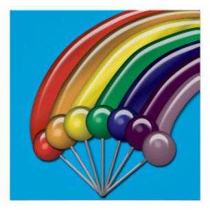 Póster Piruleta de arcoíris vibrante arte pop