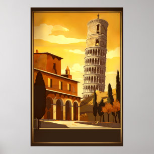 Póster PISA ITALY - Viajes de época