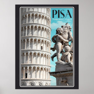Póster Pisa - la torre inclinada