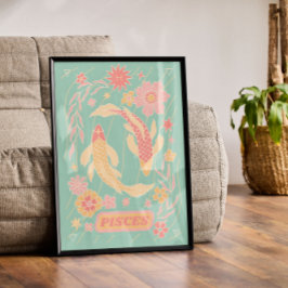 Póster Pisces Celestial Zodiac Pastel Dreams Wall Art