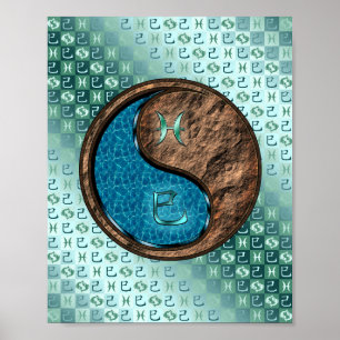 Póster Pisces y Serpiente de la Tierra