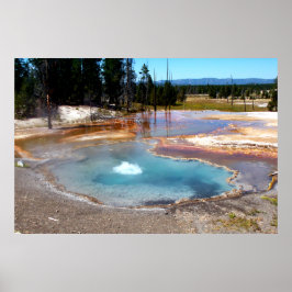Póster Piscina Abyss Hot Springs Yellowstone Parque Nacio