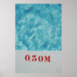 Póster Piscina de hormigón gris a 0,30 metros