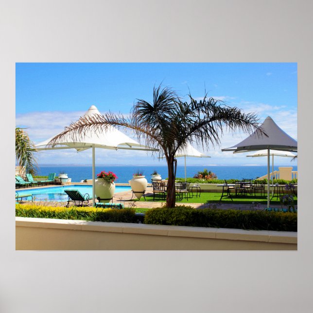 Póster Piscina del hotel y jardines (Frente)