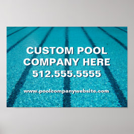Póster Piscina Empresa Personalizado Marketing