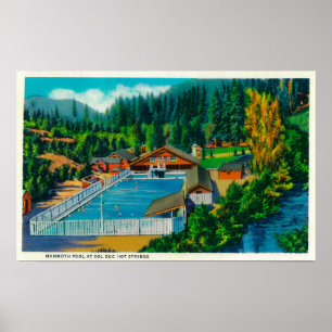 Póster Piscina gigantesca en las aguas termales del