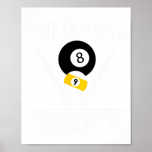 Póster Piscina Graciosa 9 Ball O 8 Ball Rackem Up Billiar