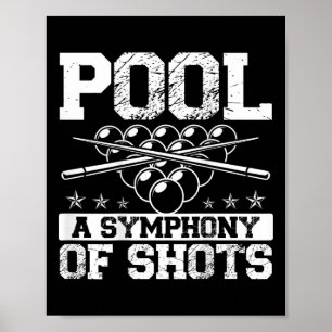 Póster Piscina Una Sinfonía De Shots Ckprint Pool Player