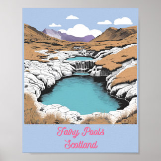Póster Piscinas de hadas, Escocia
