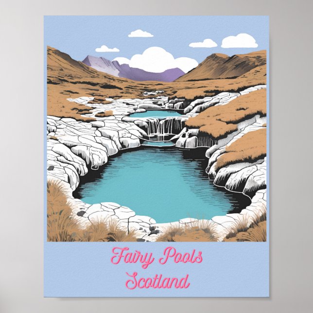 Póster Piscinas de hadas, Escocia (Frente)