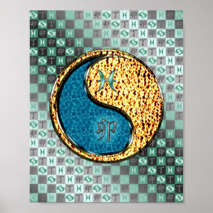 Póster Piscis & Fire Rabbit