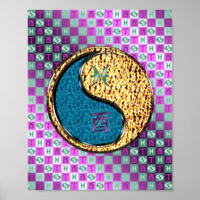 Póster Piscis & Fire Rooster (Frente)