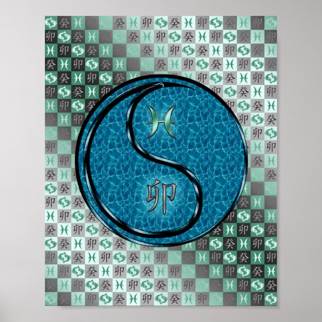 Póster Piscis y Conejo de Agua (Frente)