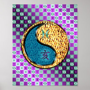 Póster Piscis y Fire Boar