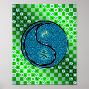 Póster Pisos y cabra de agua