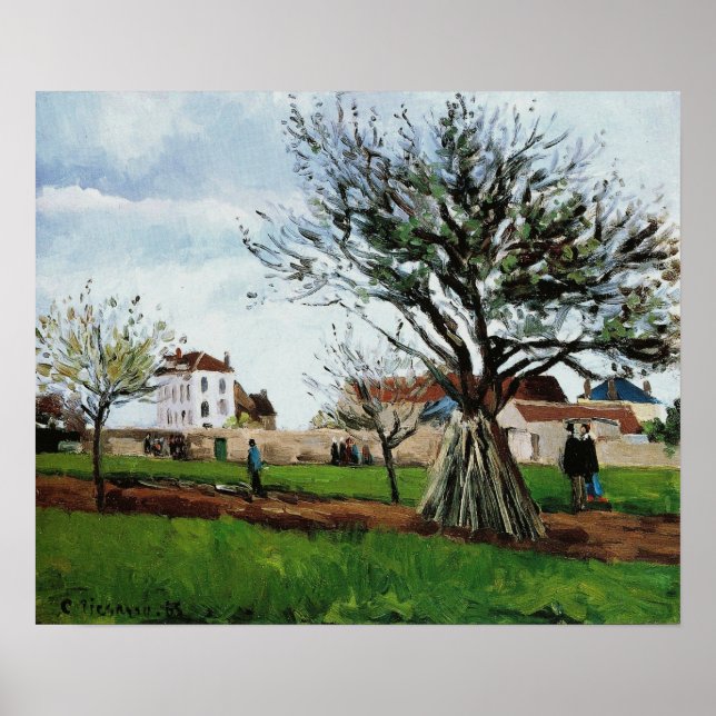 Póster Pissarro - Árboles de Apple en Pontoise (Frente)