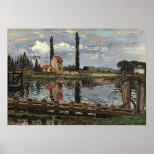 Póster Pissarro - Au Bord De La Seine À Port Marly 1871