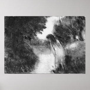 Póster Pissarro - Bañista 1894