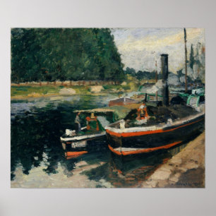 Póster Pissarro - Barges En Pontoise 1876
