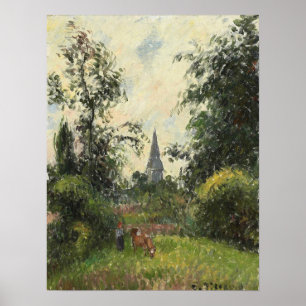 Póster Pissarro - Bazincourt Steeple 1895