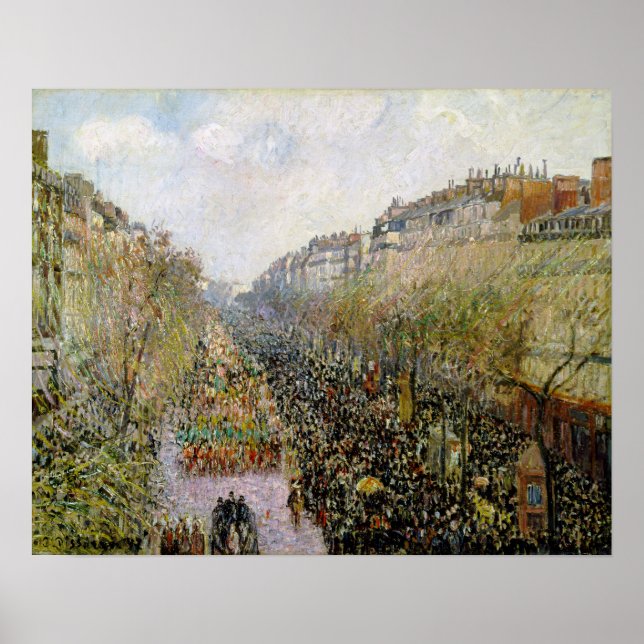 Póster Pissarro - Boulevard Montmartre, Mardi Gras (Frente)