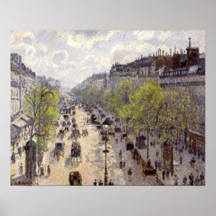 Póster Pissarro - Boulevard Montmartre, primavera