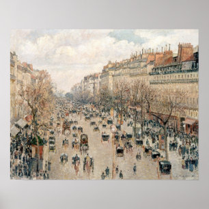 Póster Pissarro - Boulevard Montmartre, Sol de Tarde