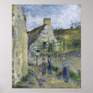 Póster Pissarro - Calle Paved En Valhermeil, Auvers