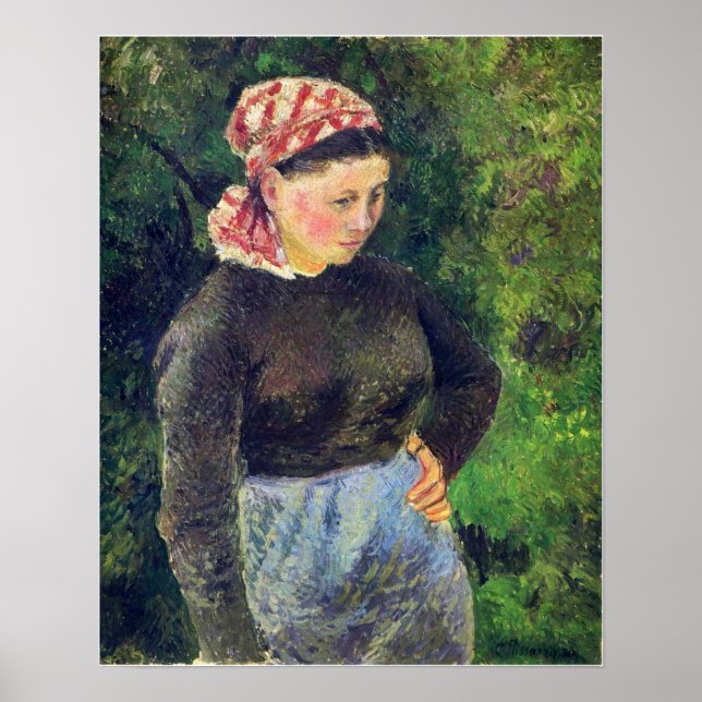 Póster Pissarro - Campesina 1880 (Frente)