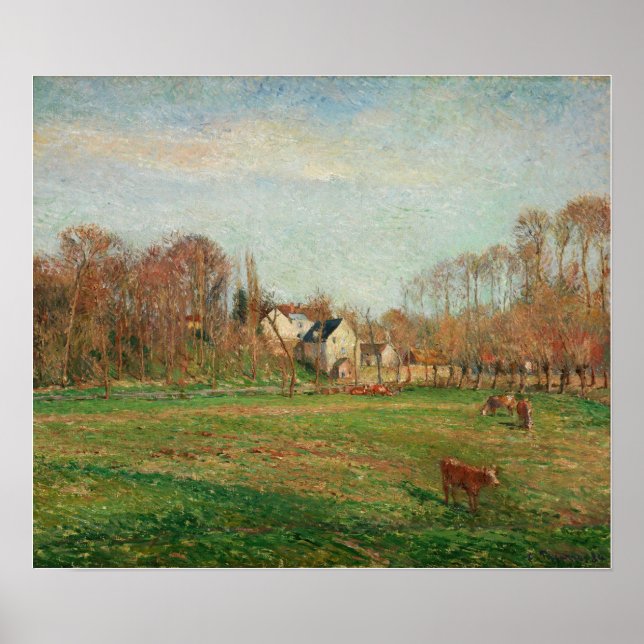 Póster Pissarro - Campo Y Molino En Osny 1884 (Frente)
