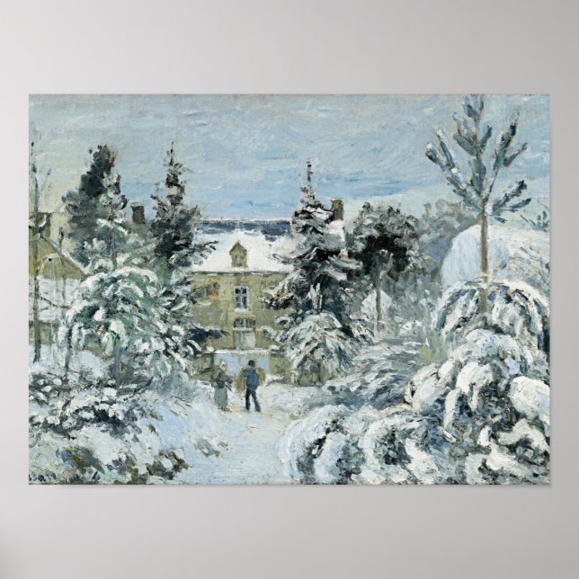 Póster Pissarro - Casa de Piette en Montfoucault, (Frente)