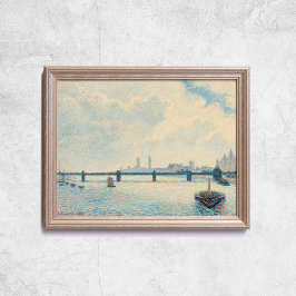 Póster Pissarro Charing Cross Bridge London Old Art Wall