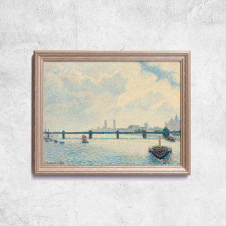 Póster Pissarro Charing Cross Bridge London Old Art Wall