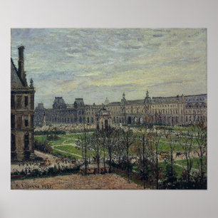 Póster Pissarro - Clima gris de Carrousel 1899