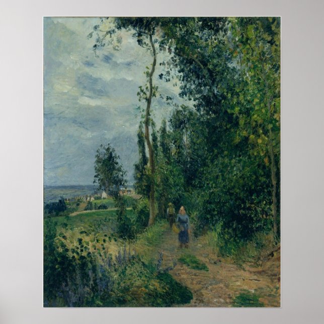 Póster Pissarro - Colina De Grouettes Cerca De Pontoise 1 (Frente)