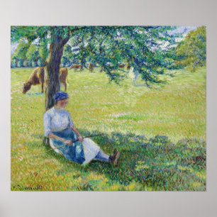 Póster Pissarro - Cowgirl Eragny 1887