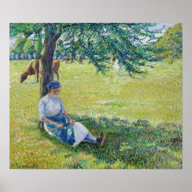 Póster Pissarro - Cowgirl Eragny 1887 (Frente)