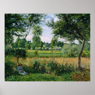 Póster Pissarro - Efecto de la luz solar de la mañana Era