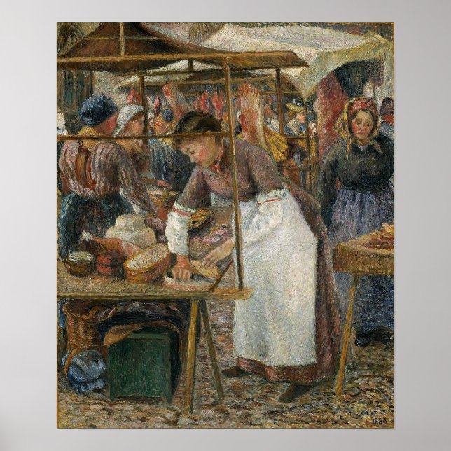 Póster Pissarro - El Carnicero Porcino 1883 (Frente)