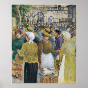 Póster Pissarro - El Mercado De Aves En Gisors 1890