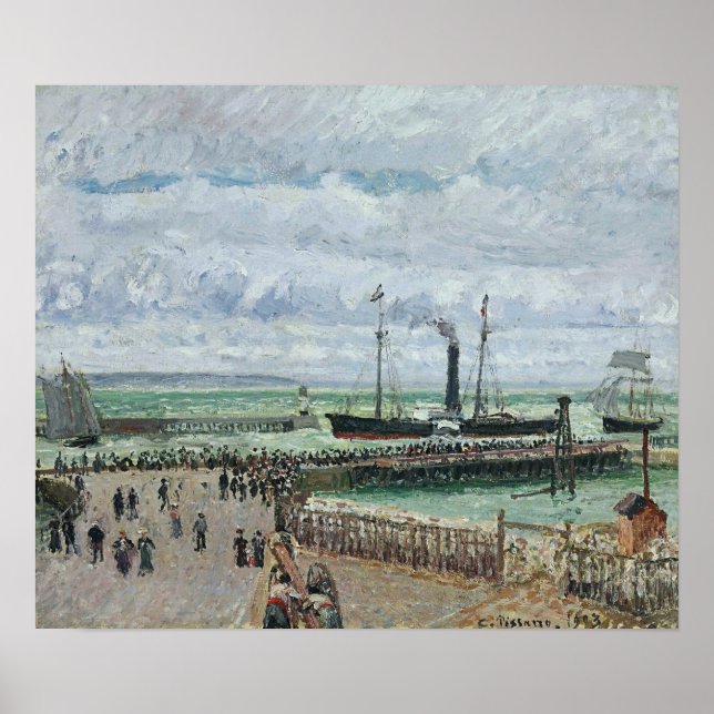 Póster Pissarro - Entrando en el Desagüe Oeste de Havre P (Frente)