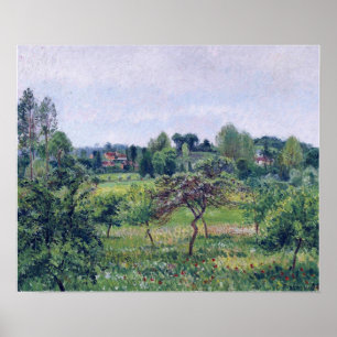 Póster Pissarro - Eragny Un Día Lluvioso En Junio De 1898