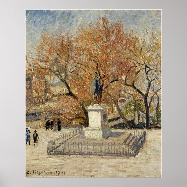 Póster Pissarro - Estatua De Enrique IV 1901 (Frente)