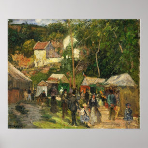 Póster Pissarro - Festival En La Hermitage 1876