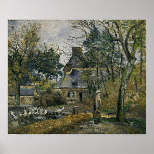Póster Pissarro - Granja En Montfoucault 1874
