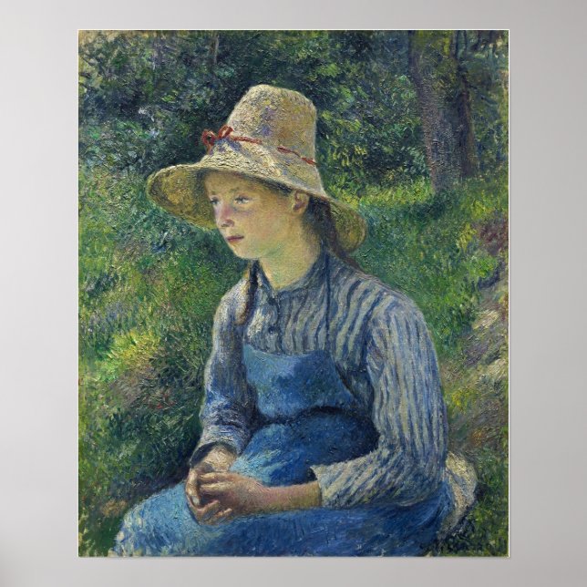 Póster Pissarro - Joven Chica Campesina Con Un Gorra En 1 (Frente)