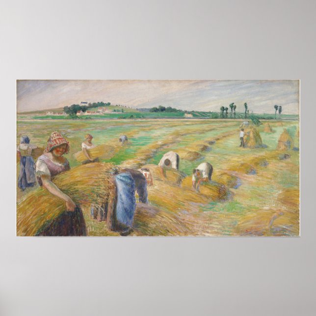 Póster Pissarro - La cosecha (Frente)
