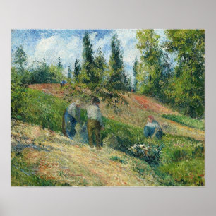 Póster Pissarro - La Cosecha Pontoise 1880
