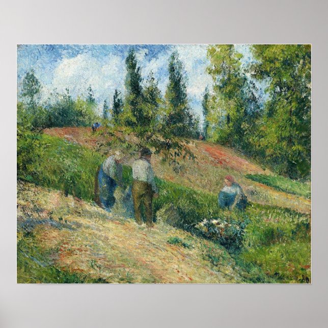 Póster Pissarro - La Cosecha Pontoise 1880 (Frente)
