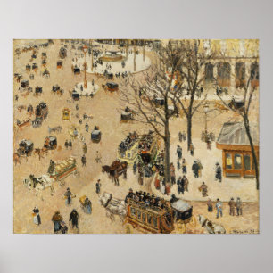 Póster Pissarro - La Place Du Theatre Francais